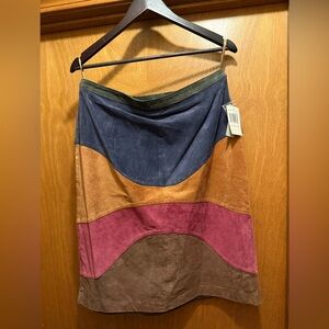 August Silk Multicolor A-Line Skirt